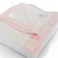 Luxury Baby Blanket with Satin Trim in Luxe Plush, Pink