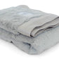 Luxury Baby Blanket with Satin Trim in Luxe Plush, Silver