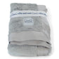 Luxury Baby Blanket with Satin Trim in Luxe Plush, Silver