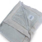 Luxury Baby Blanket with Satin Trim in Luxe Plush, Silver