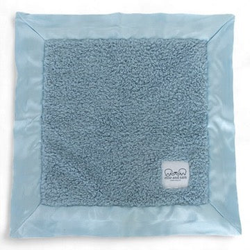 Classic Baby Lovey with Satin Trim in Chenille Cozy, Powder Blue