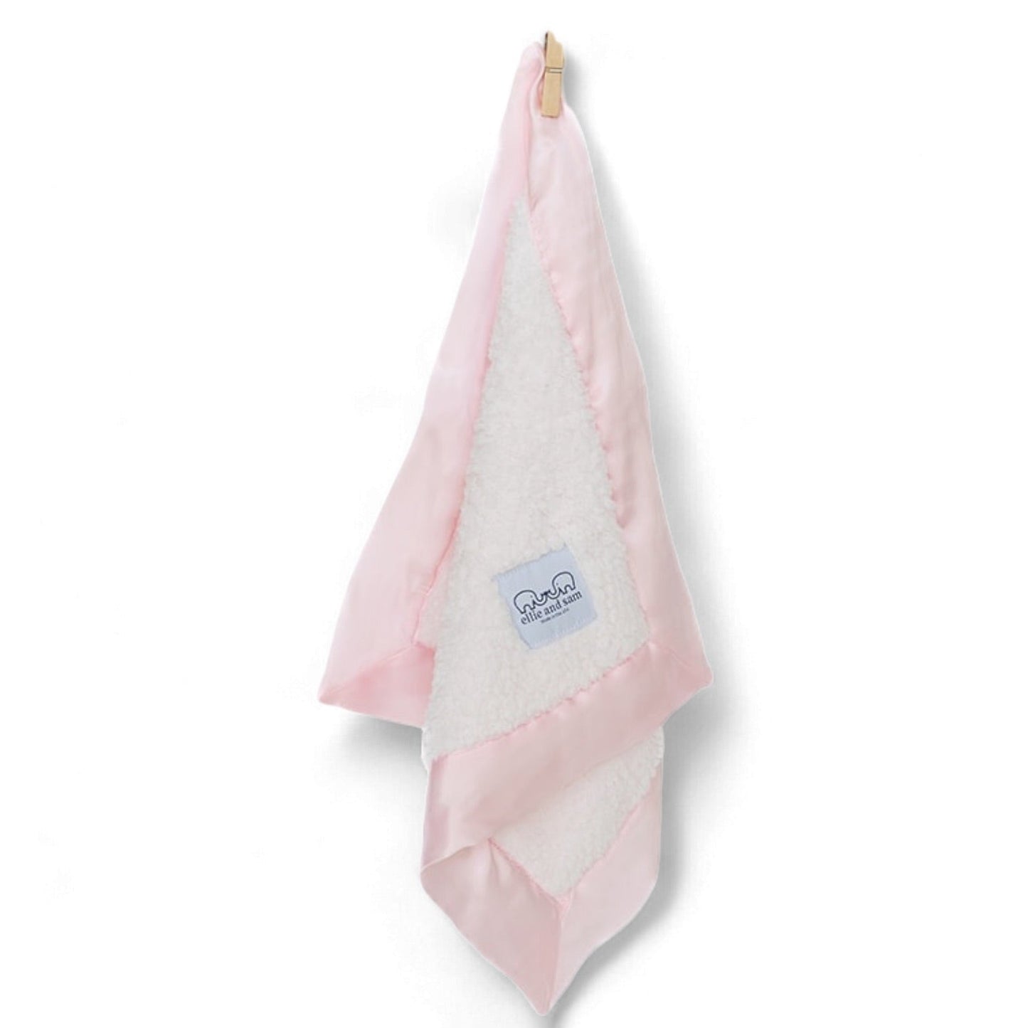 Classic Baby Lovey with Satin Trim in Chenille Cozy, Pink