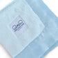 Luxury Baby Lovey with Satin Trim in Luxe Plush, Blue