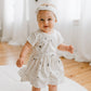 short sleeve twirl dress | celestial