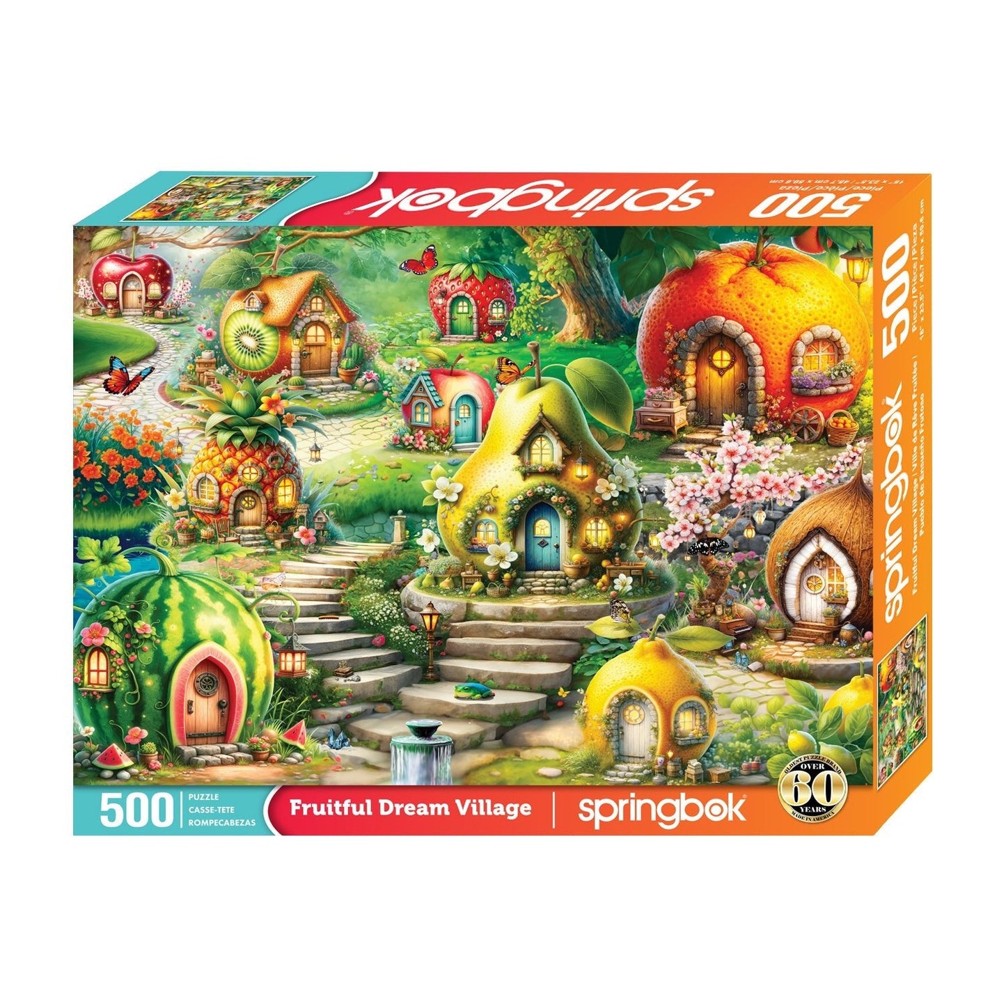 Fruitful Dream Village 500 Piece Jigsaw Puzzle | Springbok Puzzles