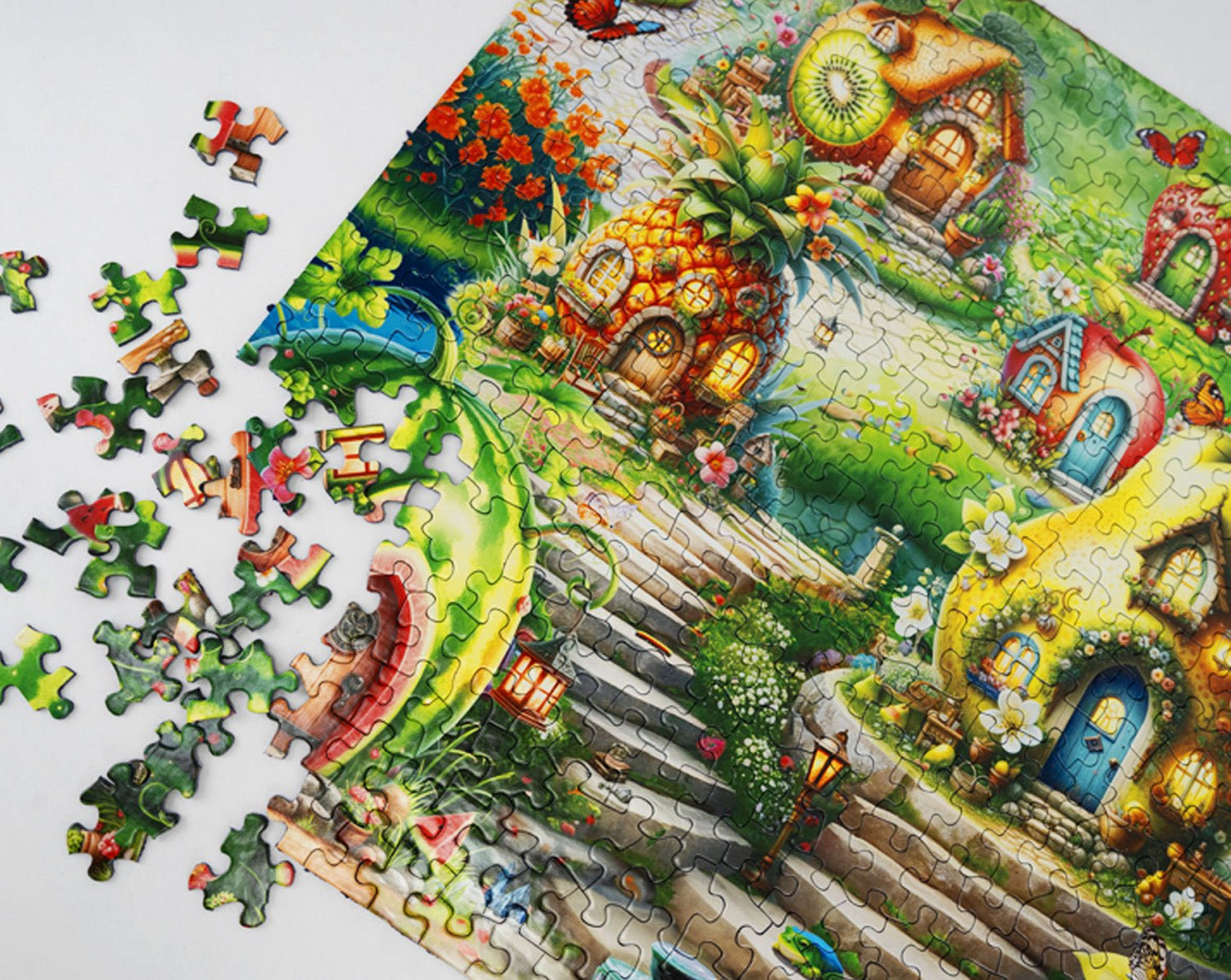 Fruitful Dream Village 500 Piece Jigsaw Puzzle | Springbok Puzzles