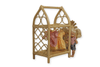 Rattan Doll Clothes Rack with Mini Hangers – Boho Pretend Play Closet for Girls