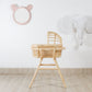 Kids Pink Rattan Teddy Bear Wall Mirror – Baby Girl Nursery & Kids Room Décor Gift