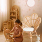 Handmade Rattan Flower Chair for Kids – Blossom Bloom Rattan Chair – Handwoven Flower Chair for Kids and Dolls| Boho Nursery & Playroom Furniture