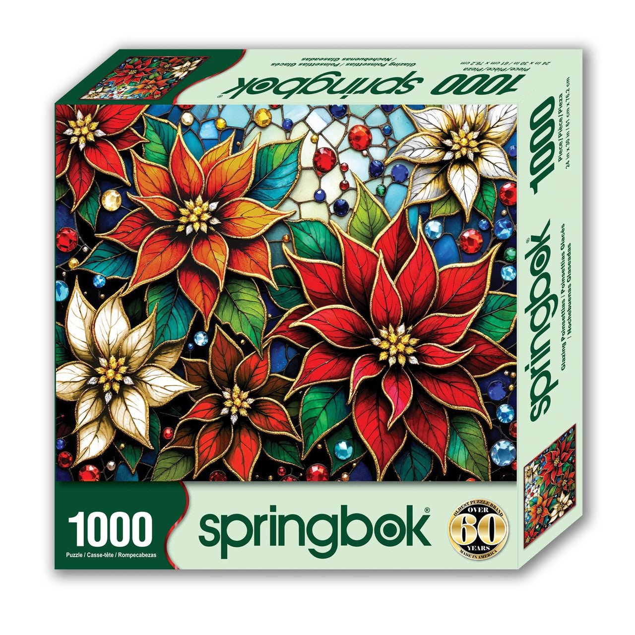 Glazing Poinsettias 1000 Piece Jigsaw Puzzle | Springbok Puzzles