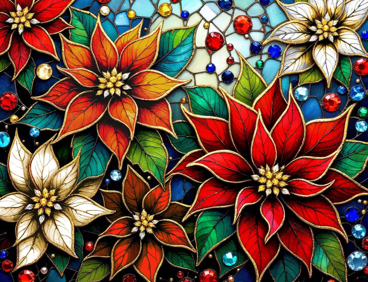 Glazing Poinsettias 1000 Piece Jigsaw Puzzle | Springbok Puzzles