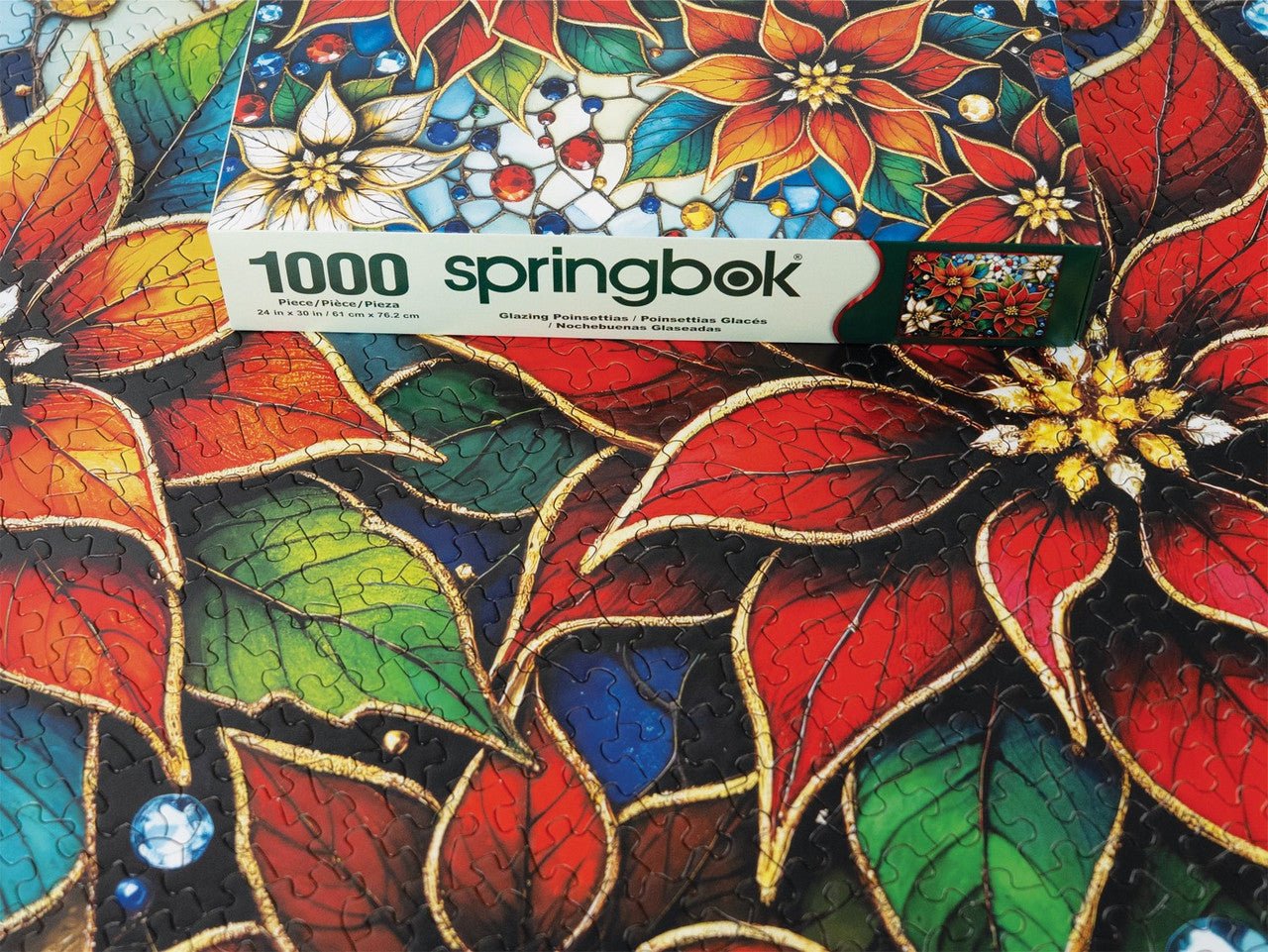 Glazing Poinsettias 1000 Piece Jigsaw Puzzle | Springbok Puzzles