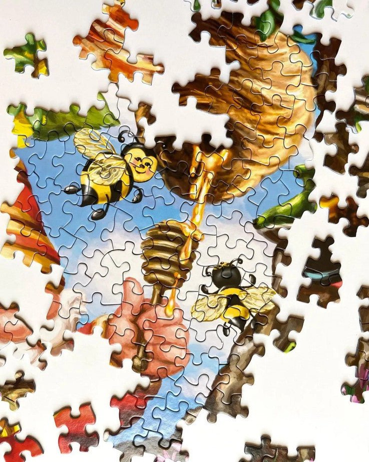 Gnome Worries Bee Happy 500 Piece Jigsaw Puzzle by Springbok Puzzles