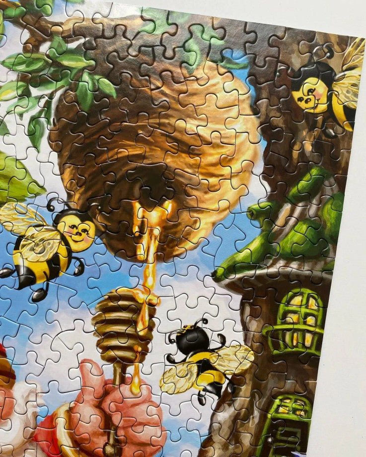 Gnome Worries Bee Happy 500 Piece Jigsaw Puzzle by Springbok Puzzles