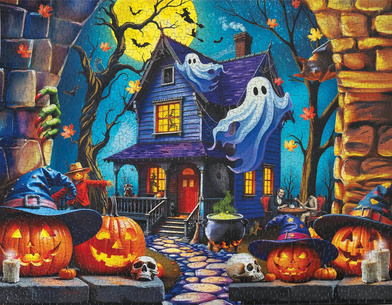 Haunted Halloween Party 1000 Piece Jigsaw Puzzle | Springbok Puzzles