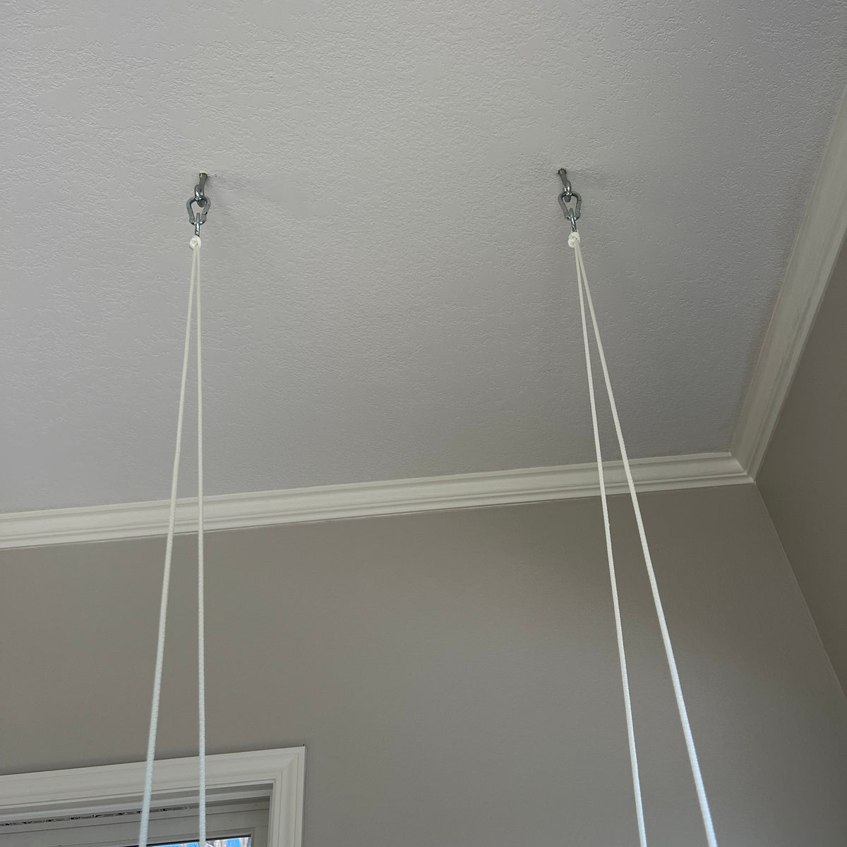 Indoor High Back Cotton Baby & Toddler Swing-Greige/Vanilla Stripe