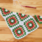 3-in-1 Crochet Granny Square Bandana – Handmade Headband, Pet Collar &Mom Neck Scarf | Colorful Boho Accessory | Retro Crochet Gift