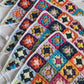 3-in-1 Crochet Granny Square Bandana – Handmade Headband, Pet Collar &Mom Neck Scarf | Colorful Boho Accessory | Retro Crochet Gift
