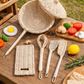 Handmade Rattan Play Kitchen Utensils - Montessori Pretend Play Cooking Set