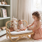 The Heirloom Doll Couch | Boho Montessori Doll Furniture | Eco-Friendly Pretend Play Sofa for Dolls