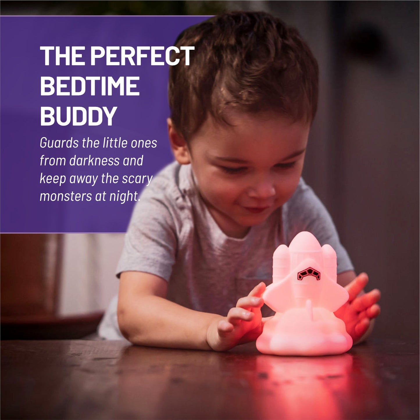 LumiPets® Rowdy the Rocket- Children's Touch Night Light Junior