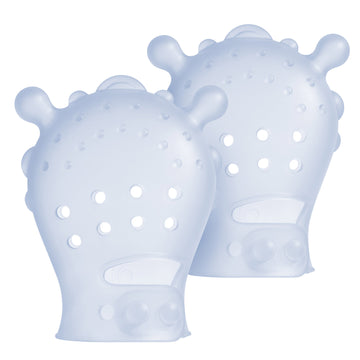 Teething Mitten for Babies 0-6 Months, Silicone (2-Pack)