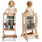 Stable Montessori Tower: Wooden Growing Chair - Ivory