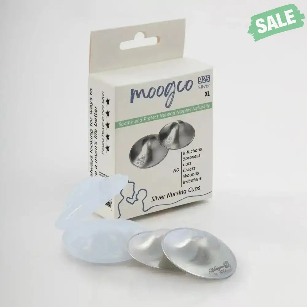 MOOGCO Silver Nursing Cups 925k Silver - Protect Against Sore Breasts And Nipple Irritation