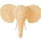 Rattan Elephant Wall Decor – Safari Nursery Wall Art | Boho Kids Room Animal Head | Handmade Natural Rattan Décor
