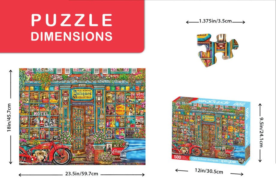 Old School Antiques 500 Piece Jigsaw Puzzle by Springbok Puzzles