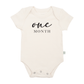 graphic bodysuit | one month milestone charcoal
