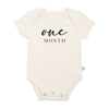 graphic bodysuit | one month milestone charcoal