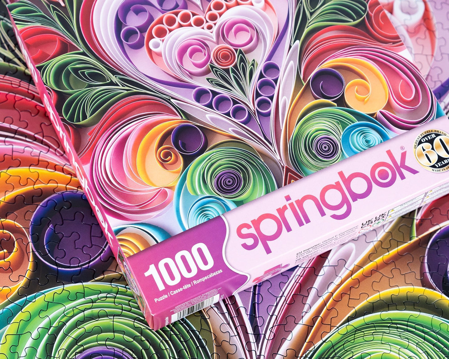 Paper Hearts 1000 Piece Jigsaw Puzzle | Springbok Puzzles