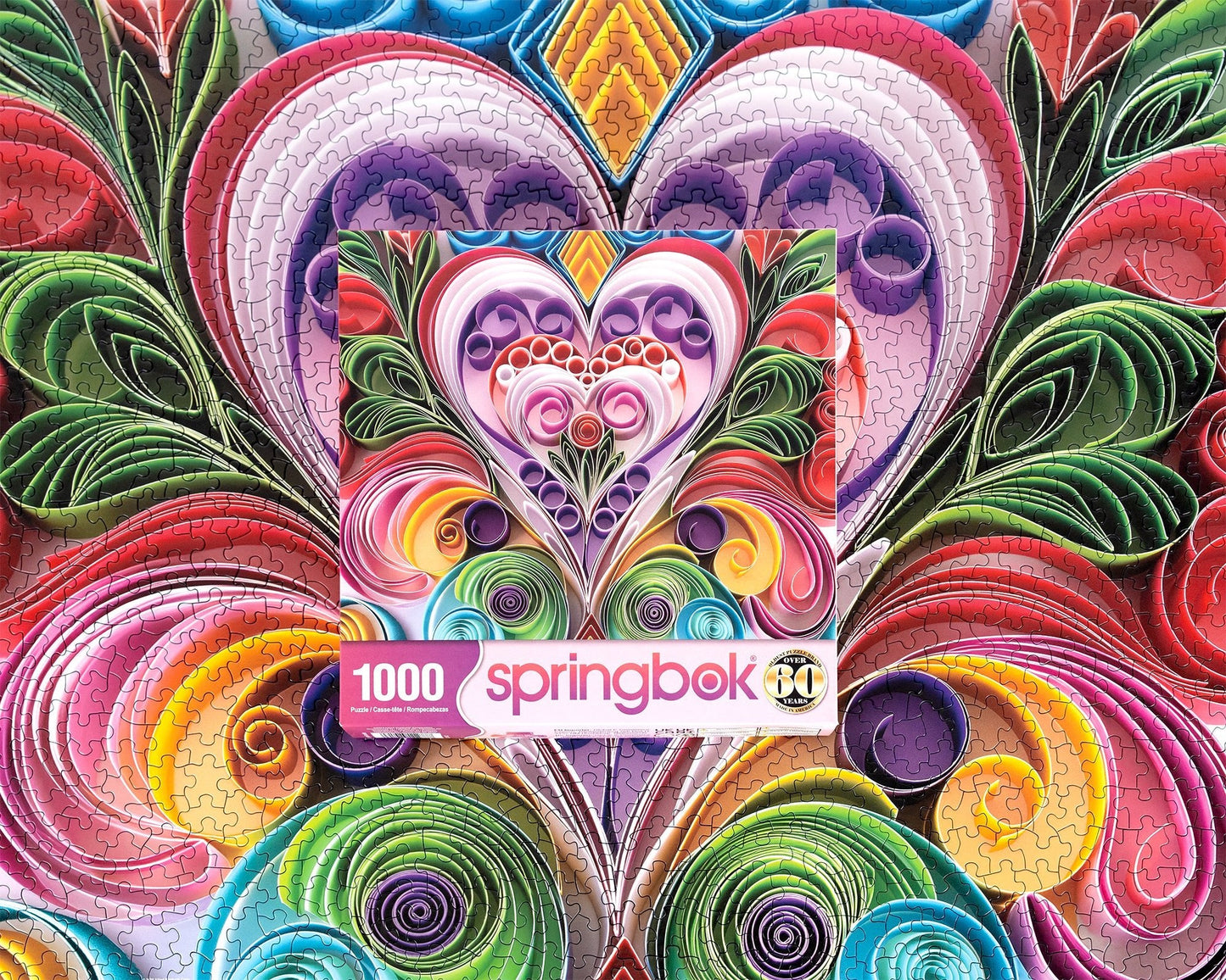 Paper Hearts 1000 Piece Jigsaw Puzzle | Springbok Puzzles