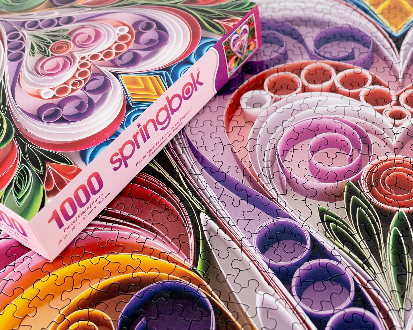 Paper Hearts 1000 Piece Jigsaw Puzzle | Springbok Puzzles