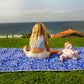 The Shwally Picnic Blanket - Wavy Rainbows