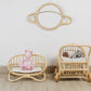 Rattan Doll Stroller – Handmade Boho Doll Pram for Imaginative Play