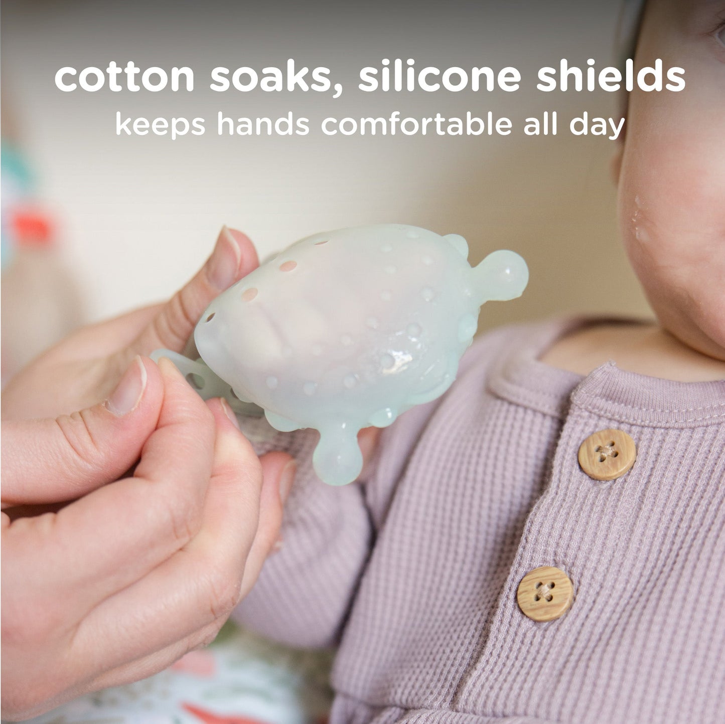 Olababy Mouthing Mitten for Teething Relief (2-Pack)