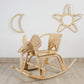 Rattan Moon Wall Mirror – Boho Space & Mystical Kids Room Decor