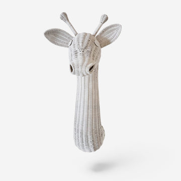 Rattan Giraffe Wall Decor – Boho Nursery & Kids Room Wall Art | Handmade Safari Animal Decor