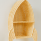 Rattan Rocket Ship Wall Shelf – Space Theme Kids Room & Nursery Décor