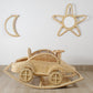 Vintage Inspired Rattan Rocking Car for Toddlers