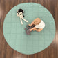 Organic Play Mat | Round | Basil Green