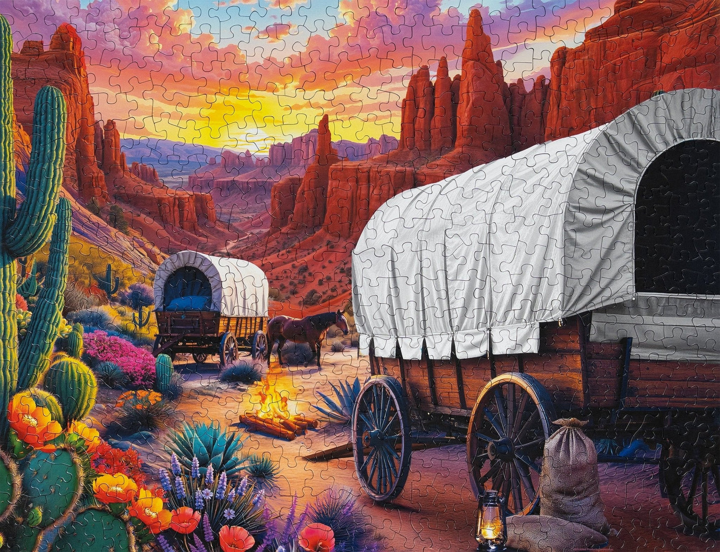 Santa Fe Trail 500 Piece Jigsaw Puzzle | Springbok Puzzles
