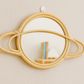 Rattan Saturn Mirror | Boho Nursery Wall Decor | Handmade Natural Rattan Mirror for Kids Room | Eco-Friendly Montessori Wall Art