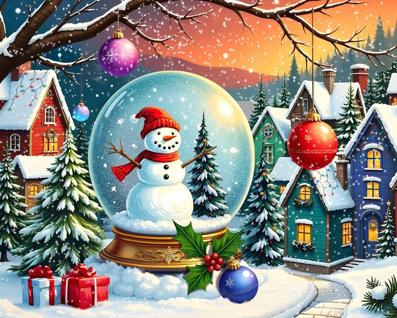 Snowman Snow Globe 1000 Piece Jigsaw Puzzle | Springbok Puzzles ...