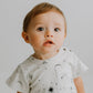 short sleeve romper | celestial