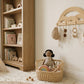 Montessori Rainbow Wall Hanger  |  Rattan Wall Rack | Boho Nursery Wall Hooks for Kids