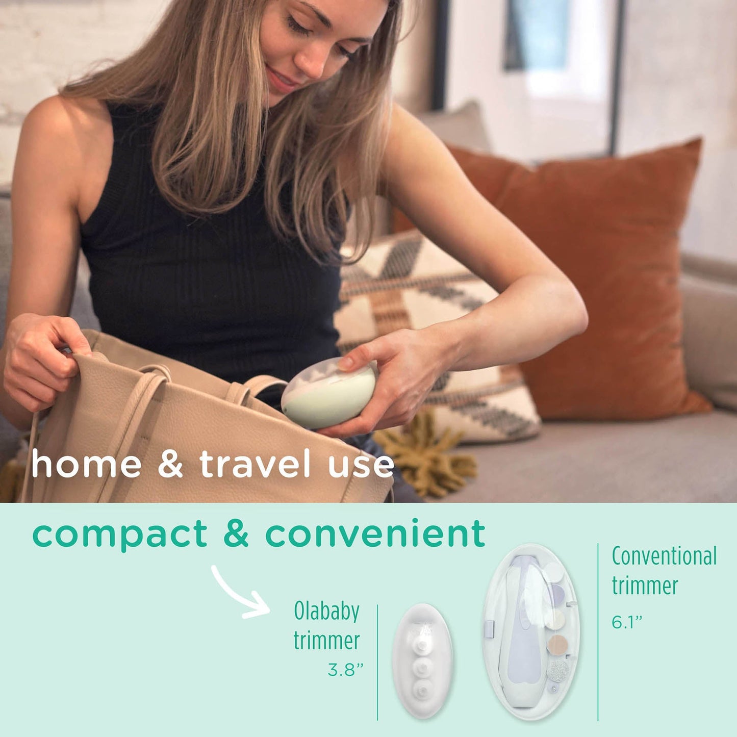 Olababy Electric Nail Trimmer for Safely Trimming Baby Nails