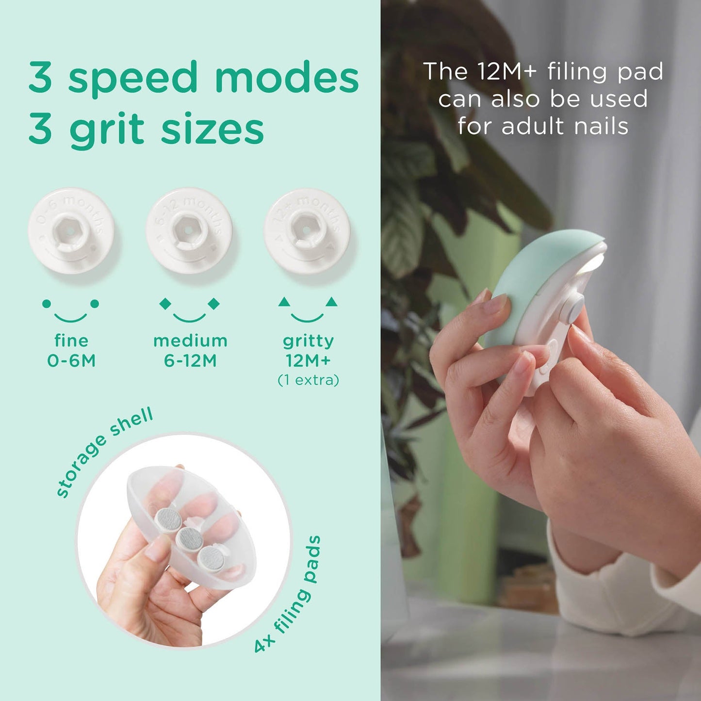 Olababy Electric Nail Trimmer for Safely Trimming Baby Nails